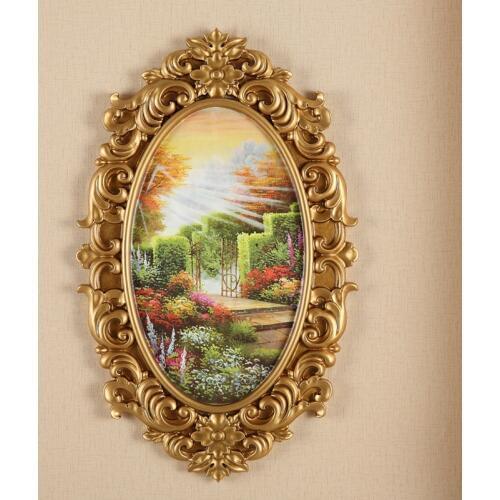 European Resin Landscape Wall Sticker Ornaments Home Livingroom Corridor Wall Hanging Decoration Hotel Office Wall Mural Crafts