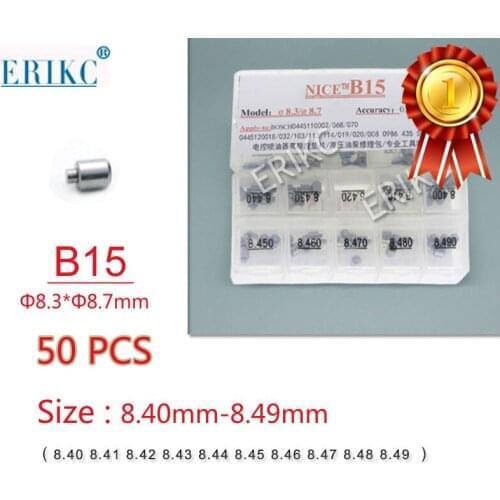 50PCS ERIKC B15 Common Rail Injector Nozzle Adjusting Shims Auto Diesel Injection Gaskets Washer Size 8.40mm-8.49mm for injector