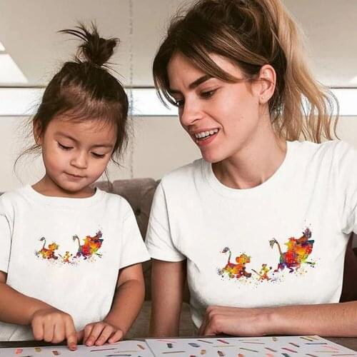 Lion King Children T Shirt Summer Casual Kids Tshirts Tees Harajuku Graphic Adult Unisex Tops Kawaii Family Clothes