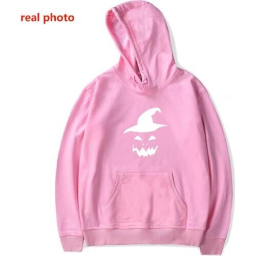 Halloween Autumn Party Print witch Women Sweatshirts Streetwear Full Long Sleeve Pullovers Graphic pure cotton Clothing