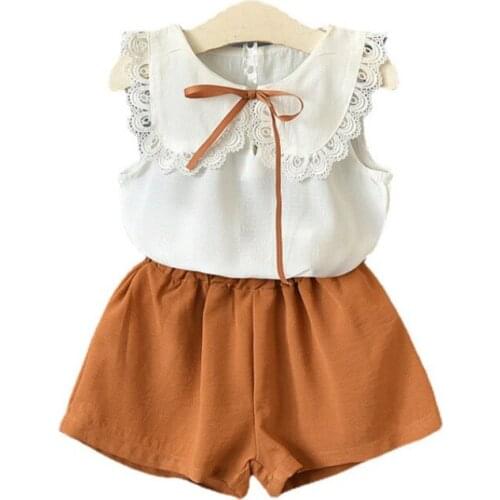 New Summer Cute Baby Girl Clothes Suit Fashion Children Solid Vest Shorts 2Pcs/Set Toddler Casual Costume Infant Kids Tracksuits