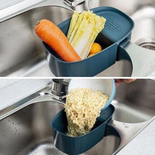 Kitchen Vegetable Filter Net Fruit Drain Basket Sponge Storage Drain Rack Storage Basket Rack Kitchen Tools Household X6Z3