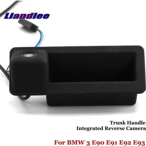 Liandlee For BMW 3 E90 E91 E92 E93 2005–2010 Car Rearview Reverse Camera Backup Parking Rear Camera / Integrated Trunk Handle