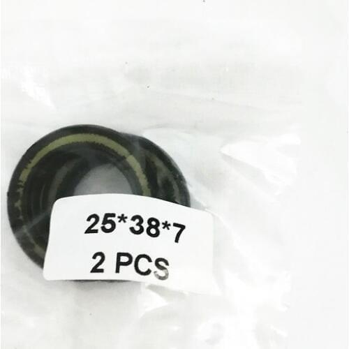 2 PCS 25*38*7 TC Shaft Oil Seal Nitrile Covered Double Lip With Garter Spring