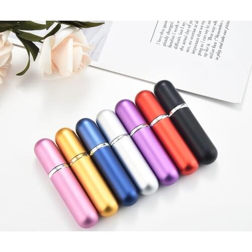 5ml Refillable Portable Mini Perfume Bottle Traveler Aluminum Spray Atomizer Bottle Empty Parfum Bottle For Spray Scent Pump