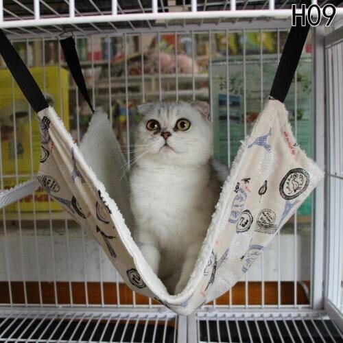 Soft Cat Hammock Hanging Cats Beds Winter Pet Mat Small Dog Nest Short Plush Warm kitten House Sofa Cushion For Cat Suppllies