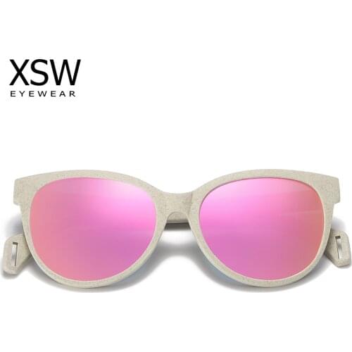 XSW Brand Polarized New Wood Straw Sunglasses Can Be Decomposed into Natural Materials S7001