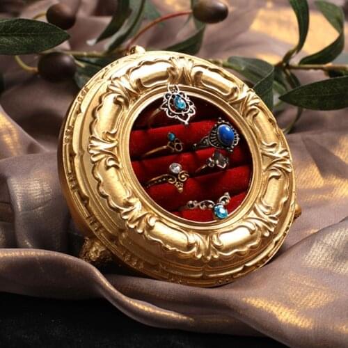 Luxurious Ring Slots Stand Holder Showcase Commodity Counter Jewelry Display Photo Prop Wedding Resin