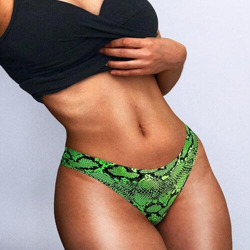 CHAOZHU Sexy Lingerie Leopard Print Thongs Ice Silk Summer Beach Bikini Cool Underwear Women Cotton Crotch Plus Size Panties