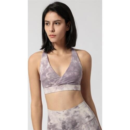 Sexy DEEP V Racerback Push Up Gym Exercise Sports Bra Top Women Naked Feel Padded Yoga Athletic Workout Fitness Brassiere S-XL