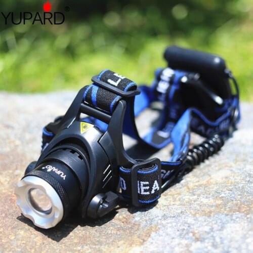 Yupard XM-L T6 LED Headlight zoom focus high bright Headlamp Zoomable Adjust waterproof outdoor camping lantern 4*AA battery