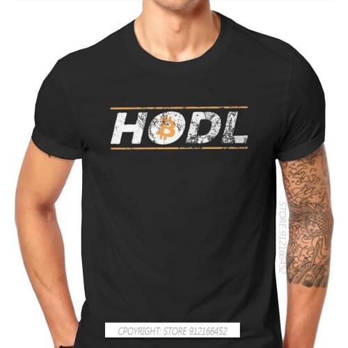 Bitcoin Art Vintage HODL BTC Tshirt High Quality Graphic Men Classic Men Streetwear Pure Cotton Harajuku T Shirt
