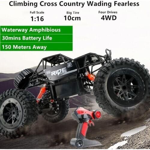 Super Alloy RC Off-Road Vehicle 2.4G 30mins 150M 4WD Amphibious Anti-Collision High-Speed Electric Remote Control Climbing Car