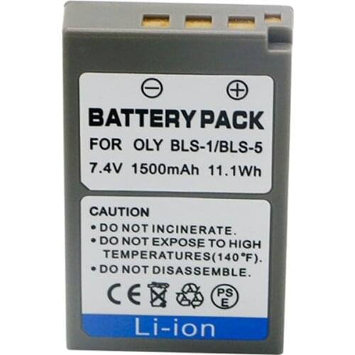 1pc Digital Camera Battery 1500mAh PS-BLS5 BLS-5 BLS5 BLS-1 BLS1 For Olympus PEN E-PL2 E-PL5 E-PL6 E-PL7 E-PM2 E-M10