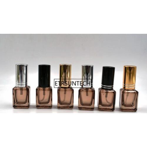 100pcs 5ml Glass Portable Perfume Bottle With Cap Empty mini refilliable Sample bottles For Travel F2348