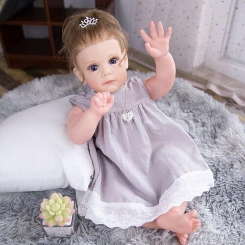 22" Handmade High Quality Reborn Toddler Maggie Detailed LifelikeHand-rooted hair Collectible Art Doll