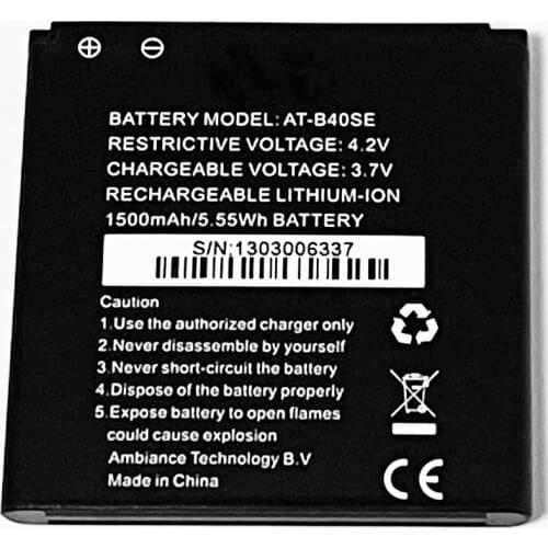 3.7V 1500mAh AT-B40SE For Wolfgang AT-AS40D Battery