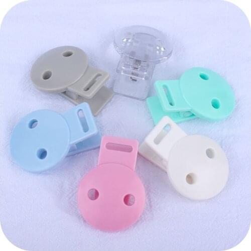 50pcs Baby Dummy Nipple Holder Clip Plastic Round Pacifiers Holder for DIY Nursing Toy