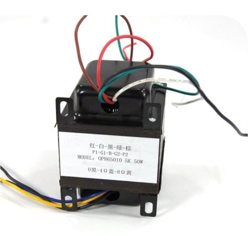 5K: 0-4-8 50W push-pull output cattle EL34 KT88 6L6 5881 output transformer Z11 iron core stack thickness 50MM