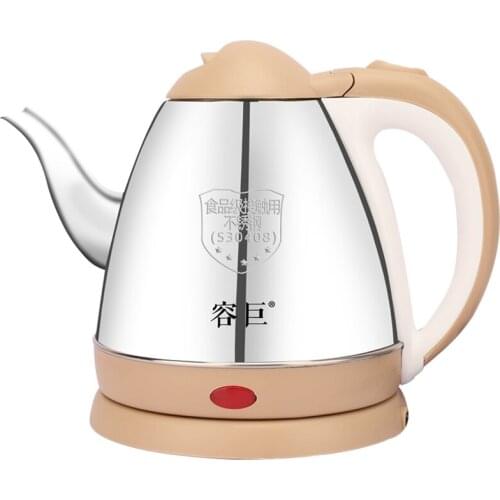 Automatic power-off of household 304 food grade anti drying stainless steel long mouth electric kettle