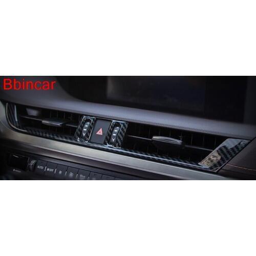 Bbincar LHD Car Accessories Interior Central Warning Lights / Air Conditioning AC Outlet Vent Cover Trim For Lexus ES 2018 2019