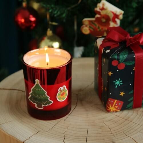 Smokeless Santa Claus Candle Jar Christmas Aromatherapy Handmade Candle Soy Romantic Bougie De Noel Holiday Decoration DE50LZ