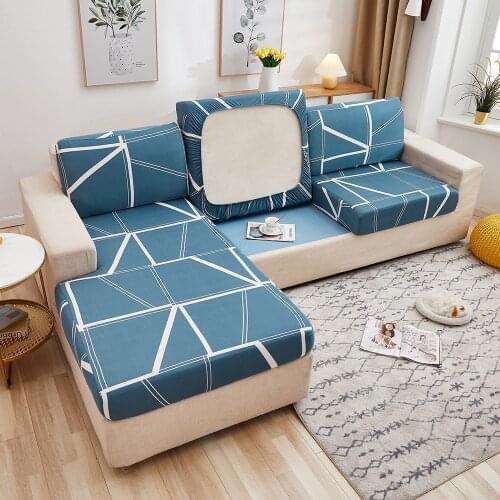 Printing Sofa Seat Cushion Cover Funiture Protector Floral Corner Sofa Slipcover Elastic Couch Cover Chair Cover 1/2/3/4 Seat