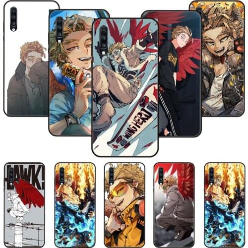Phone Case For Samsung Galaxy A 50 51 71 70 7 5 10 20 30 40 41 21 S E Black Cover Funda Luxury Bnha Hawks Coats Anime