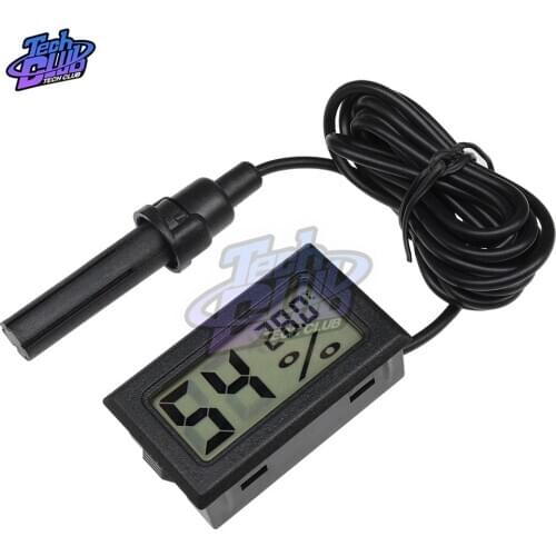 AC 240V 10A LCD Digital Thermometer Hygrometer Temperature Indoor Temperature Sensor Humidity Meter Gauge Instruments Cable