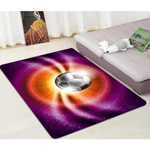 Flannel football pattern floor mat carpet living room coffee table bedroom Bedside Rug And carpet child room Crawling mat/Rugs