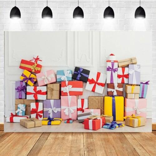 Laeacco Baby Birthday Portrait Christmas Gift Interior Vintage Wall Photo Background Photographic Backdrop For Photo Studio