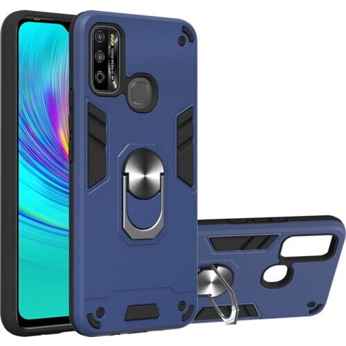 Hybrid Phone Case For Infinix Hot 9 Hot9 Play Hard Stand Holder Ring Cover For Infinix Note 7 Note7 Lite Infinix Smart 4 fundas