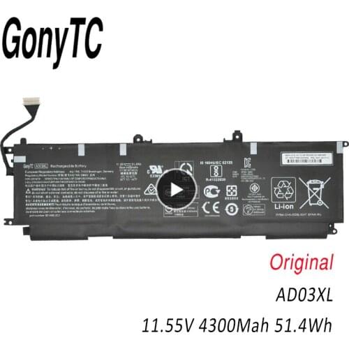 GONYTC Original Battery For AD03XL AD03 Battery For HP HSTNN-DB8D 921439-855 921409-271