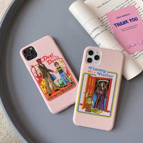 Halloween Satan Vintage Lets Summon Demons Graphic Soft Phone Cover For iPhone 12mini 12pro 11Pro Max XR X XS MAX SE 7 8 Plus