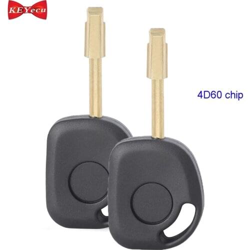 KEYECU 2pcs for Jaguar S-Type X-Type XJ8 XJR 4D60 Transponder Chip Key Fob FO21 Blade Uncut