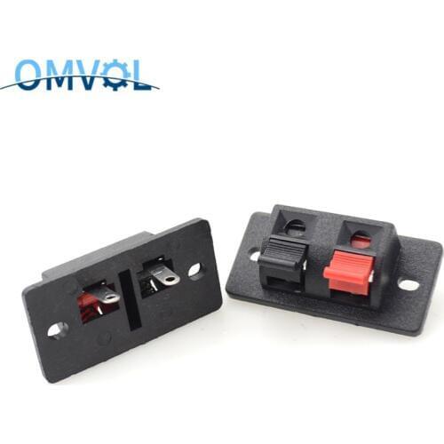 Push Type Speaker Terminal Board 2 Positions Stereo Power Audio Strip Connector