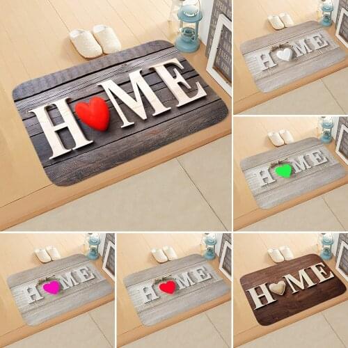 Entrance Doormats Flannel Material Anti-Slip Hallway Letter Rectangle Carpet Bedroom Kitchen Floor Rug Bath Mat Home Decor