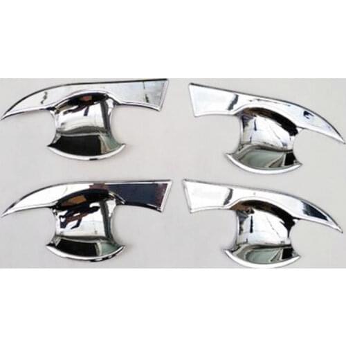 Abs Plastic Chrome Door Handle Bowl Trim Cover for Toyota Rav4 Rav 4 Xa40 2018 2017 2016 2015 2014 2013 Car Accessories 4 Pcs