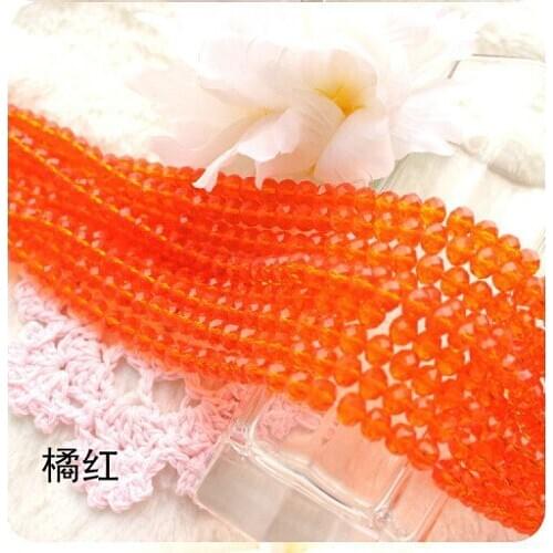 Nacarat Crystal Quartz Rondelle Glass Beads Faceted Crystals Chandelier Parts Material Manualidades Jewelry Making Supplies