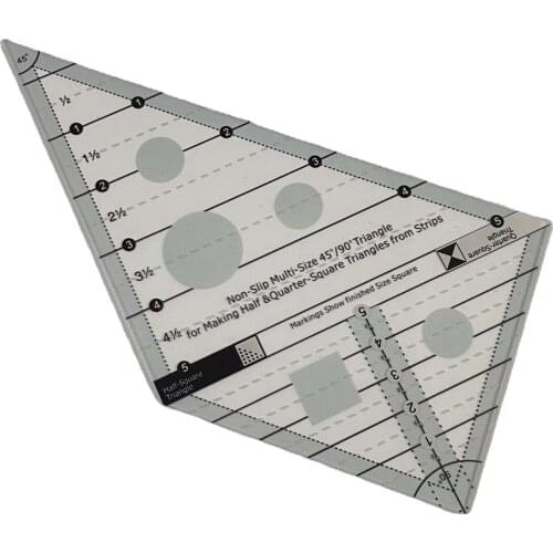 NON-Slip Multifunctional Angle Triangle Square Strips DIY Quilting Patchwork Ruler Sewing Yardstick Drawing Measuring Ruler Tool