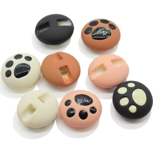 New Creative 25*26MM Mix Colors Footpad Bear Paw Plastic Buttons For Kids Sewing Buttons Clothes Accessories Crafts