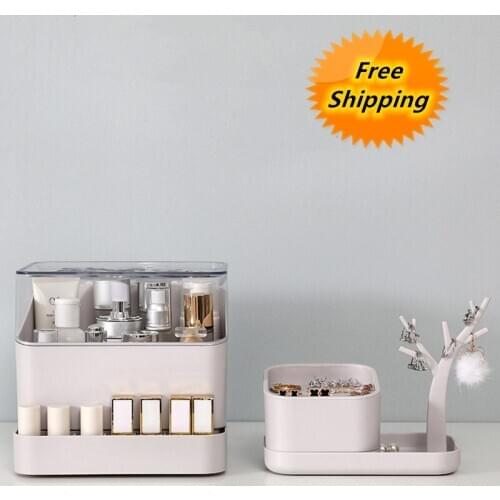 Make up organizer for cosmetics+jewelry organizer holder for necklace\earring\watch\facial mask storage box,new arrival