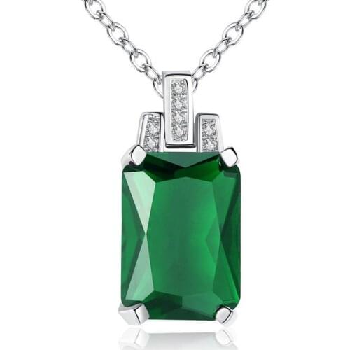 Pendant Necklace Short Choker Necklace Crystal Glass green statement jewelry chain women stone for women Gift