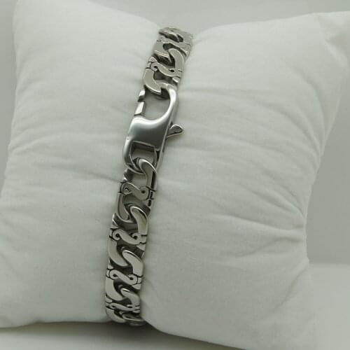 Punk cool men/boys stainless steel chain bracelet men jewelry bracelets bangles