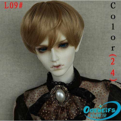 Wig For Doll BJD free shipping 9-10 inch 1/3 handmade diy wig boy short wig bjd sd doll Wig with bangs fashion type stylish hair