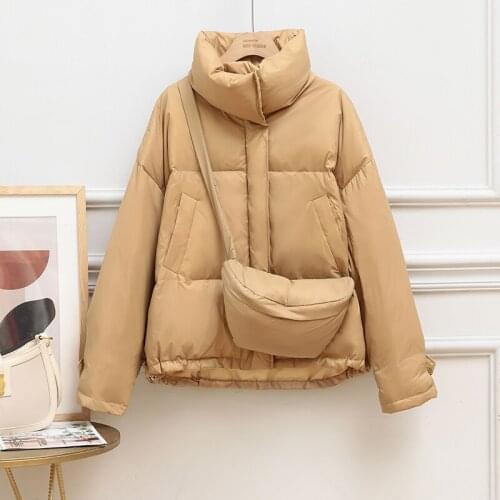 New bag style down jacket women short thick Korean version loose fashion stand-up collar small bread jacket warm jacket trendy