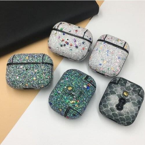 Luxury Glitter Shinning Earphone Case For AirPods 3 For Air pods 2 Bling Hard Protective Case For AirPods Pro Headphone Case
