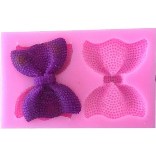 Bowknot Silicone Mold Food Grade Non-stick Fudge Cake Decoration Tool Easy To Clean Kitchen Accessories Jewelry Accessories