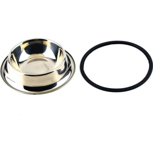 Stainless Steel Standard Pet Puppy Cat Dog Food or Drink Water Bowl Dish With an Effective skid-resistance Rustproof