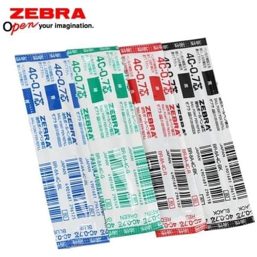 6/10pcs ZEBRA 4C-0.7 Ballpoint Pen Refills Copper Refill BA55/B-1 Telescopic Pen Replacement Core 0.7mm Student Writing